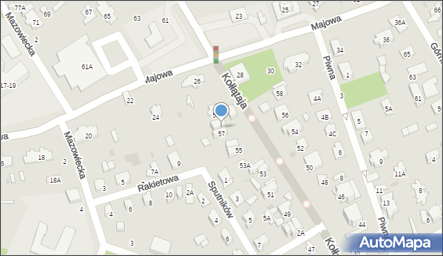 Otwock, Kołłątaja Hugo, 57A, mapa Otwock