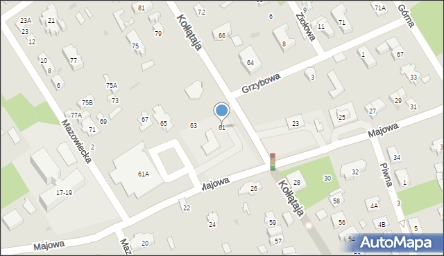 Otwock, Kołłątaja Hugo, 61, mapa Otwock