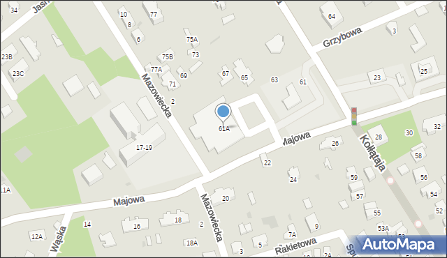 Otwock, Kołłątaja Hugo, 61A, mapa Otwock