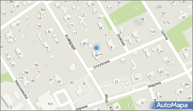 Otwock, Kołłątaja Hugo, 64, mapa Otwock