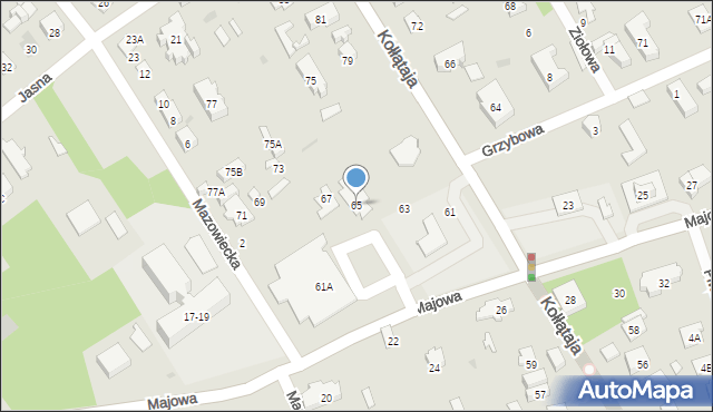 Otwock, Kołłątaja Hugo, 65, mapa Otwock