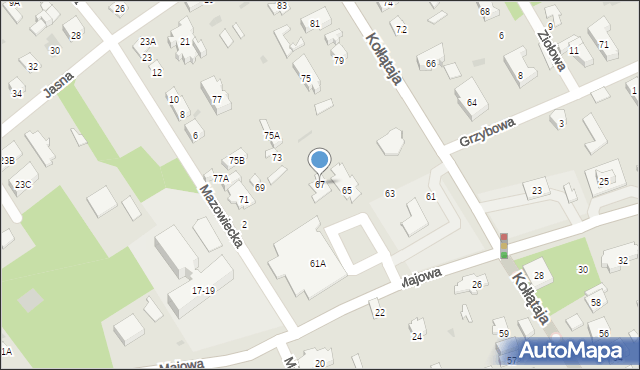 Otwock, Kołłątaja Hugo, 67, mapa Otwock