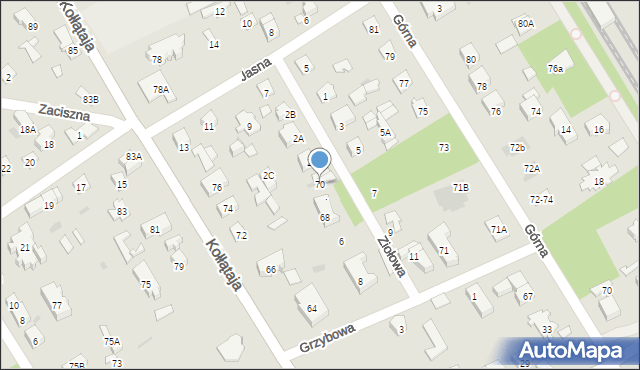 Otwock, Kołłątaja Hugo, 70, mapa Otwock