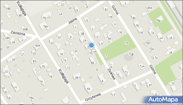 Otwock, Kołłątaja Hugo, 70A, mapa Otwock