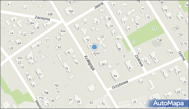 Otwock, Kołłątaja Hugo, 72, mapa Otwock