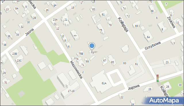 Otwock, Kołłątaja Hugo, 73, mapa Otwock