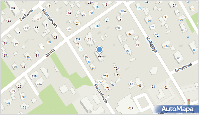 Otwock, Kołłątaja Hugo, 77, mapa Otwock