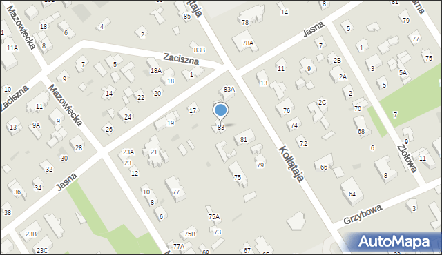 Otwock, Kołłątaja Hugo, 83, mapa Otwock