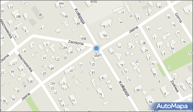 Otwock, Kołłątaja Hugo, 83A, mapa Otwock