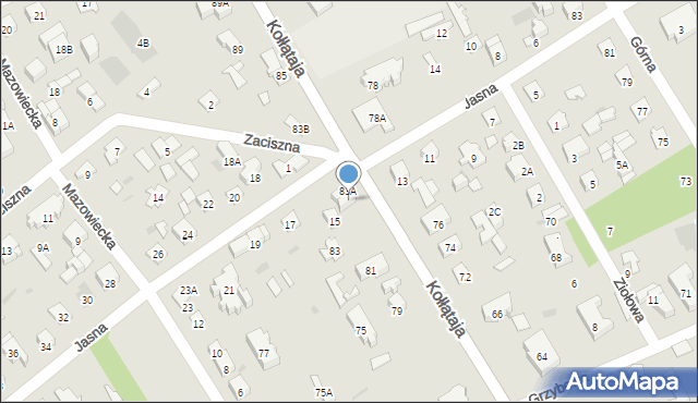 Otwock, Kołłątaja Hugo, 83AB, mapa Otwock