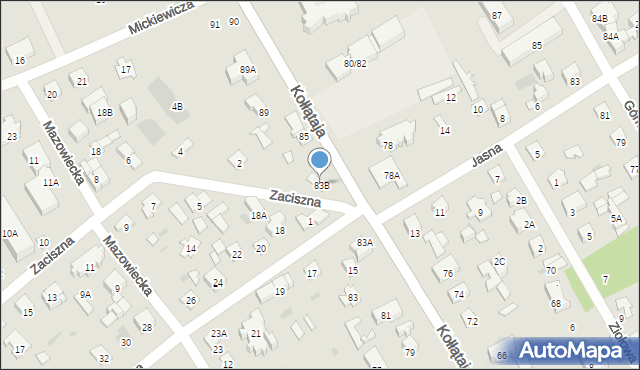 Otwock, Kołłątaja Hugo, 83B, mapa Otwock