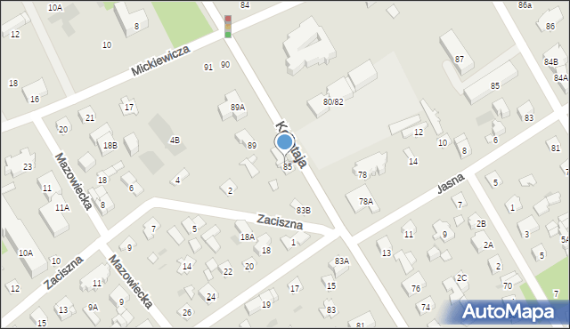 Otwock, Kołłątaja Hugo, 85/87, mapa Otwock