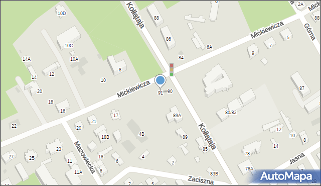 Otwock, Kołłątaja Hugo, 91, mapa Otwock