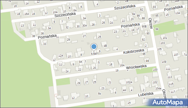 Otwock, Kołobrzeska, 6-6A, mapa Otwock