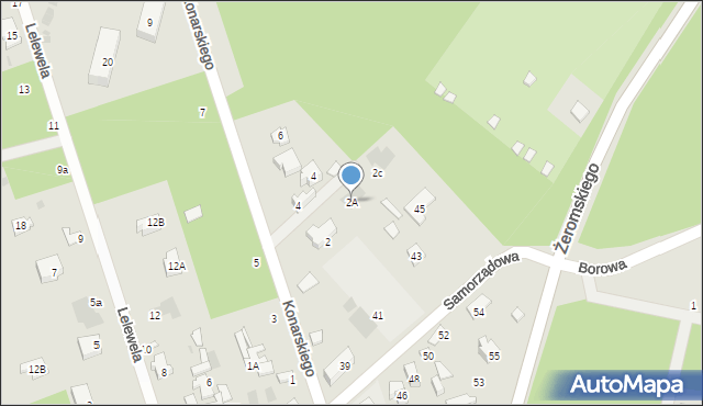 Otwock, Konarskiego Stanisława, ks., 2A, mapa Otwock