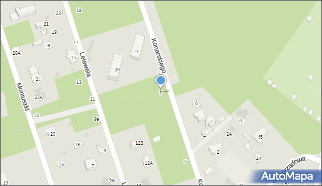 Otwock, Konarskiego Stanisława, ks., 7, mapa Otwock