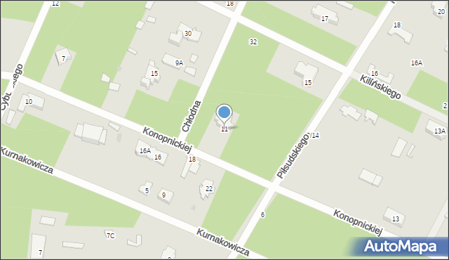 Otwock, Konopnickiej Marii, 11, mapa Otwock