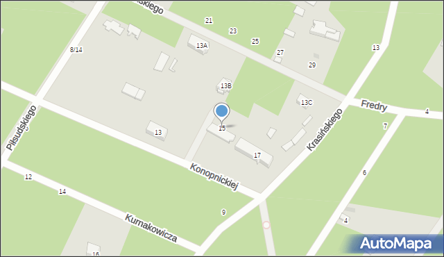Otwock, Konopnickiej Marii, 15, mapa Otwock