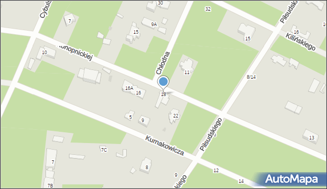 Otwock, Konopnickiej Marii, 18, mapa Otwock