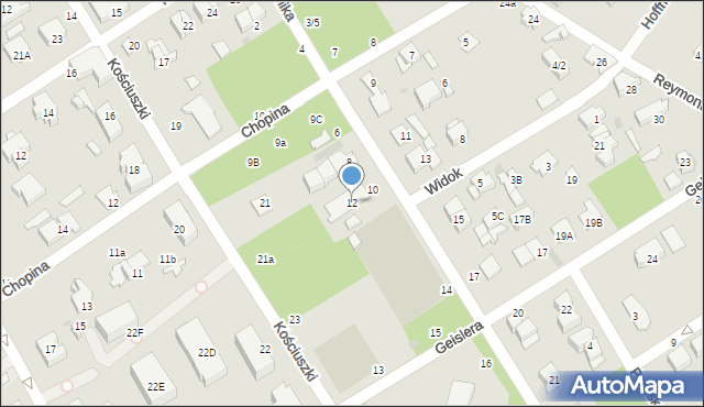 Otwock, Kopernika Mikołaja, 12, mapa Otwock