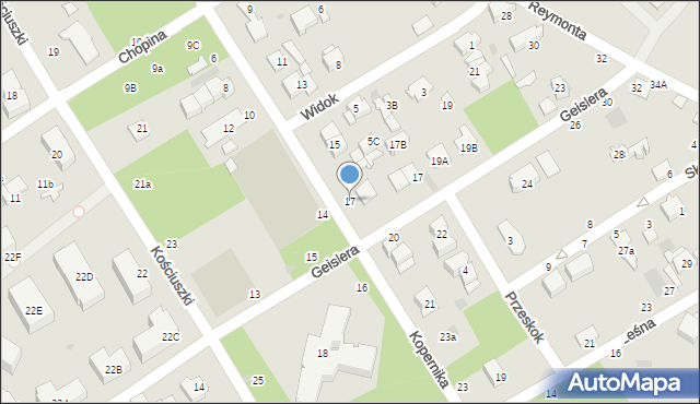 Otwock, Kopernika Mikołaja, 17, mapa Otwock