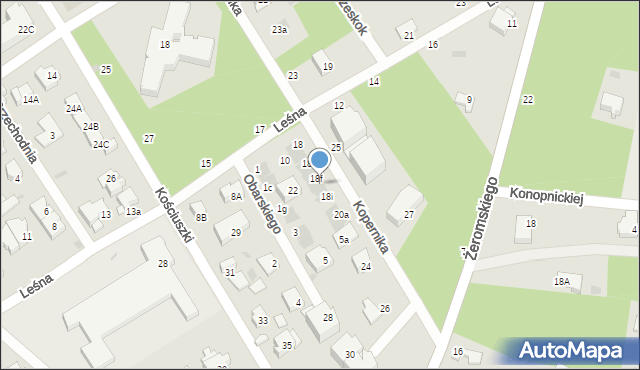 Otwock, Kopernika Mikołaja, 18g, mapa Otwock