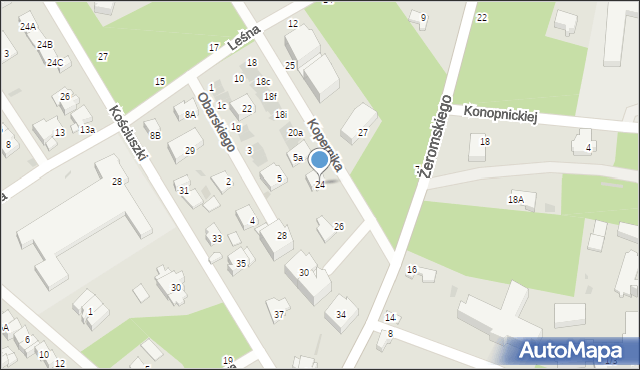 Otwock, Kopernika Mikołaja, 24, mapa Otwock