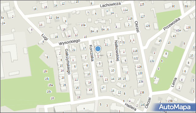 Otwock, Korczaka Janusza, 1, mapa Otwock