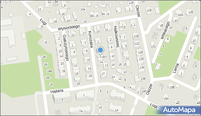 Otwock, Korczaka Janusza, 9, mapa Otwock