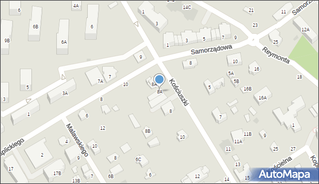 Otwock, Kościuszki Tadeusza, gen., 8A, mapa Otwock