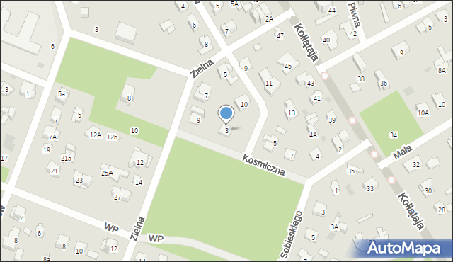 Otwock, Kosmiczna, 3, mapa Otwock