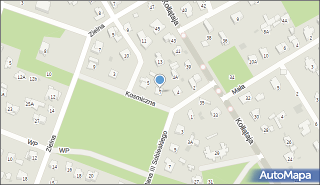 Otwock, Kosmiczna, 7, mapa Otwock