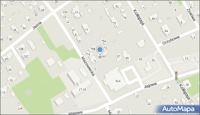 Otwock, Kołłątaja Hugo, 69, mapa Otwock