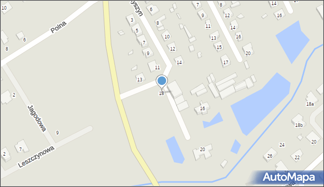 Otyń, Kostyszyn, 18, mapa Otyń