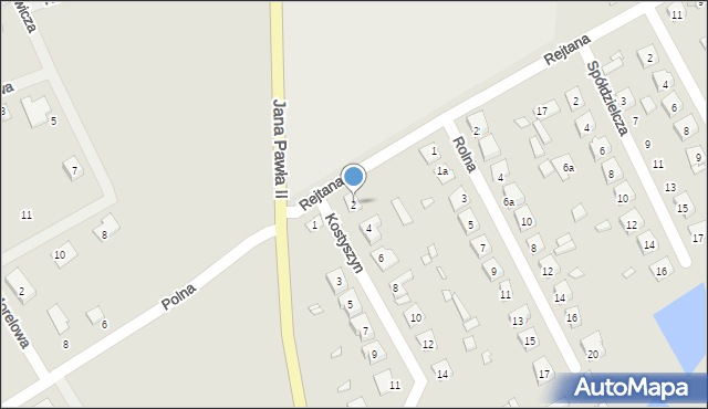 Otyń, Kostyszyn, 2, mapa Otyń