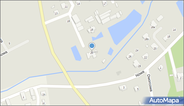 Otyń, Kostyszyn, 20, mapa Otyń