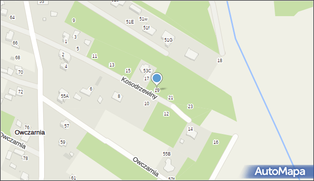Owczarnia, Kosodrzewiny, 19, mapa Owczarnia