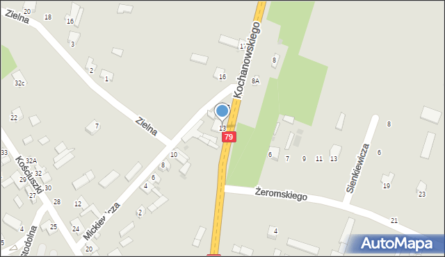 Ożarów, Kochanowskiego Jana, 13, mapa Ożarów