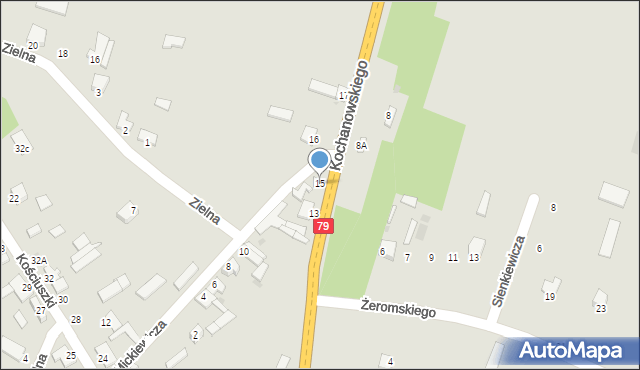 Ożarów, Kochanowskiego Jana, 15, mapa Ożarów