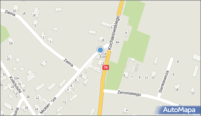 Ożarów, Kochanowskiego Jana, 15A, mapa Ożarów