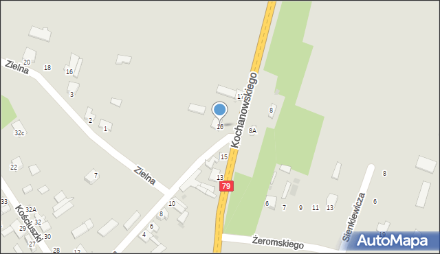 Ożarów, Kochanowskiego Jana, 16, mapa Ożarów