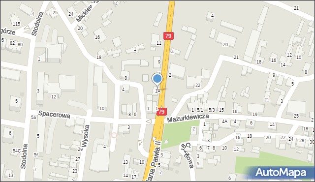 Ożarów, Kochanowskiego Jana, 1A, mapa Ożarów