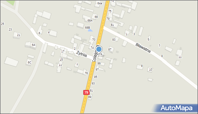 Ożarów, Kolejowa, 87B, mapa Ożarów