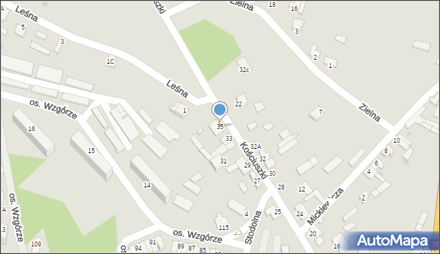 Ożarów, Kościuszki Tadeusza, gen., 35, mapa Ożarów