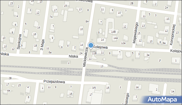 Ożarów Mazowiecki, Kolejowa, 13, mapa Ożarów Mazowiecki