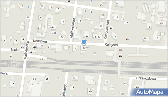 Ożarów Mazowiecki, Kolejowa, 3a, mapa Ożarów Mazowiecki