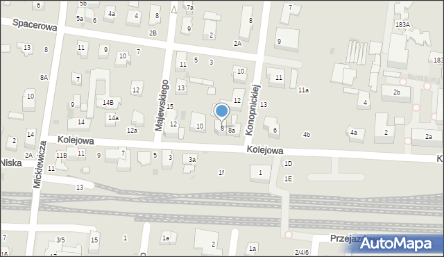 Ożarów Mazowiecki, Kolejowa, 8, mapa Ożarów Mazowiecki