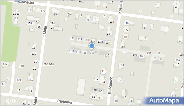 Ożarów Mazowiecki, Kościuszki Tadeusza, gen., 11E, mapa Ożarów Mazowiecki