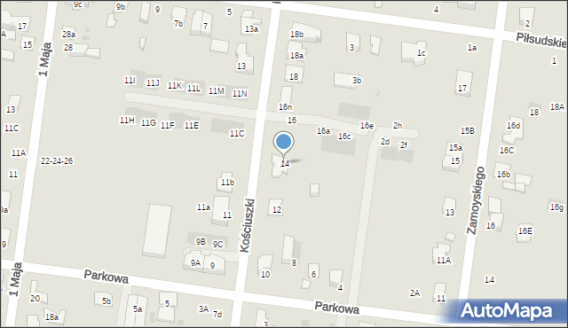 Ożarów Mazowiecki, Kościuszki Tadeusza, gen., 14, mapa Ożarów Mazowiecki