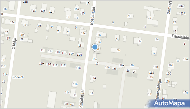 Ożarów Mazowiecki, Kościuszki Tadeusza, gen., 16p, mapa Ożarów Mazowiecki